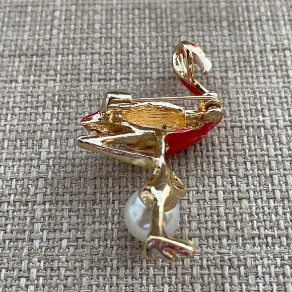 Flamingo Brooches Women Brooch Fashion Jewelry Pink Enamel Pin Bird Brooch - Picture 6 of 10